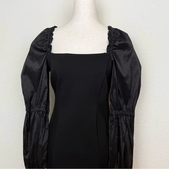 MAJORELLE Dove Long Sleeve Mini Dress in Black - Picture 5 of 15